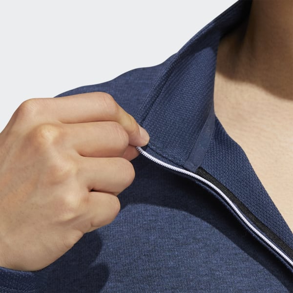 Blue 3-Stripes Quarter-Zip Pullover