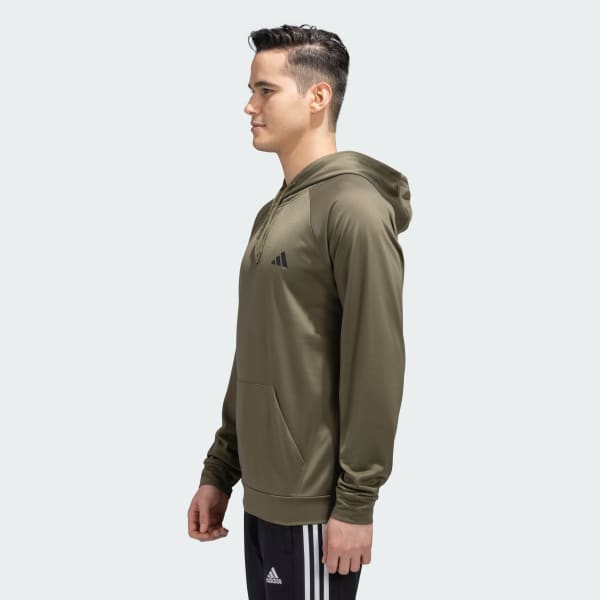 Green GYM+TRAINING SMALL LOGO HOODIE