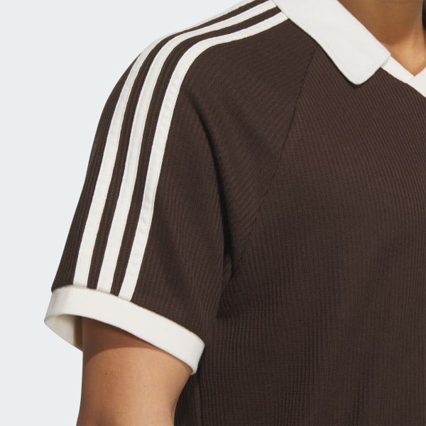 adidas Waffle Short Sleeve Polo Shirt - Brown | adidas Finland