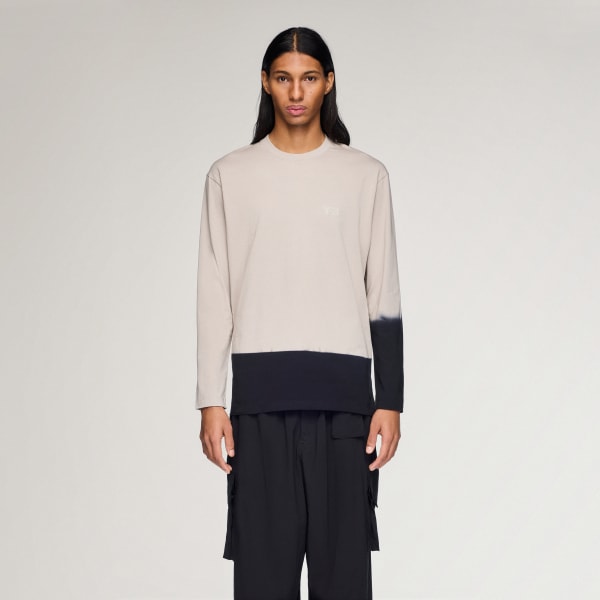 สีน้ำตาล เสื้อยืดแขนยาว Y-3 DIPPED