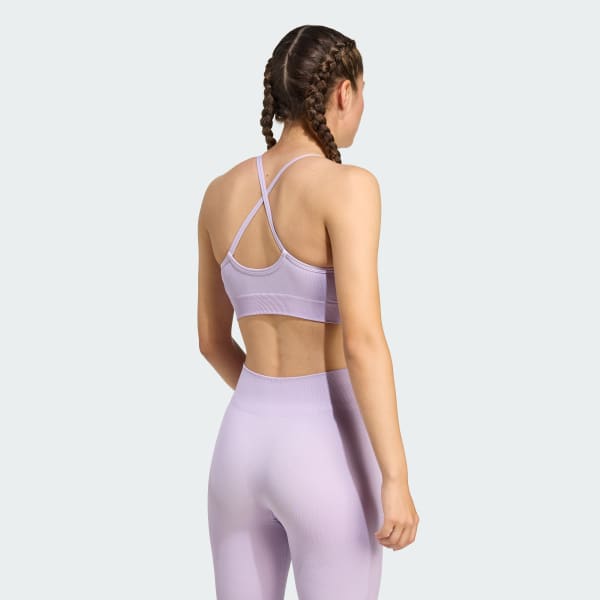 Roxo Top Esportivo Workout Essentials Light-Support Knit