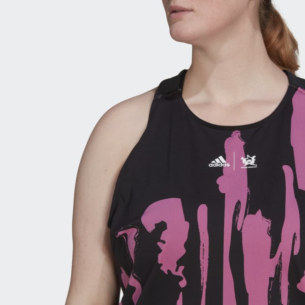 Zwart adidas x Thebe Magugu Tennis New York Y-Tanktop (Grote Maat) MLQ31