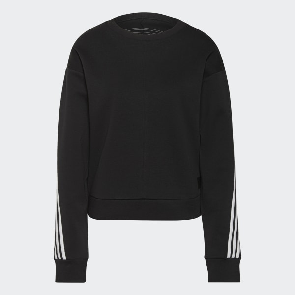 Black adidas Sportswear Future Icons 3-Stripes Sweatshirt EKT15