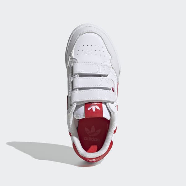 adidas white & red continental 80 shoes