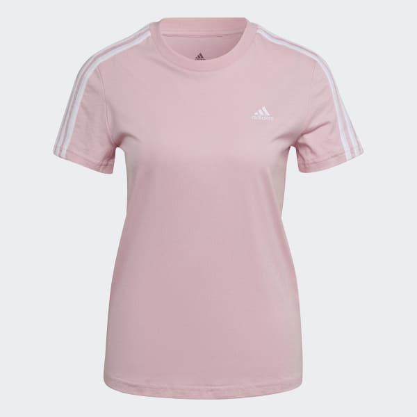 Rosa Camiseta Essentials Slim 3-Stripes 28870