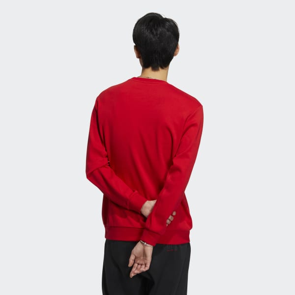 Red Graphic Crew Sweatshirt