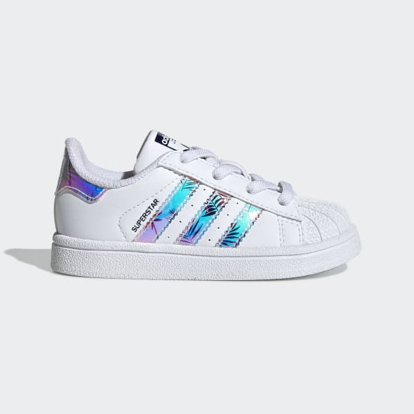 Toddler Superstar Cloud White & Blue Iridescent Shoes | adidas US