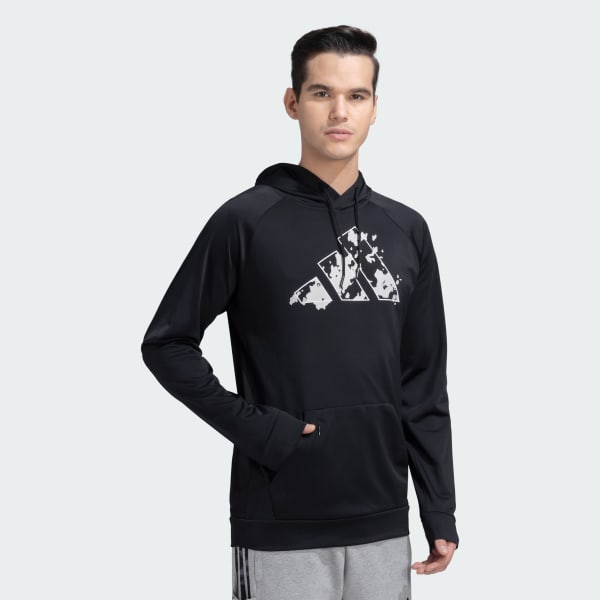 Black GYM+TRAINING BIG LOGO NOV HOODIE