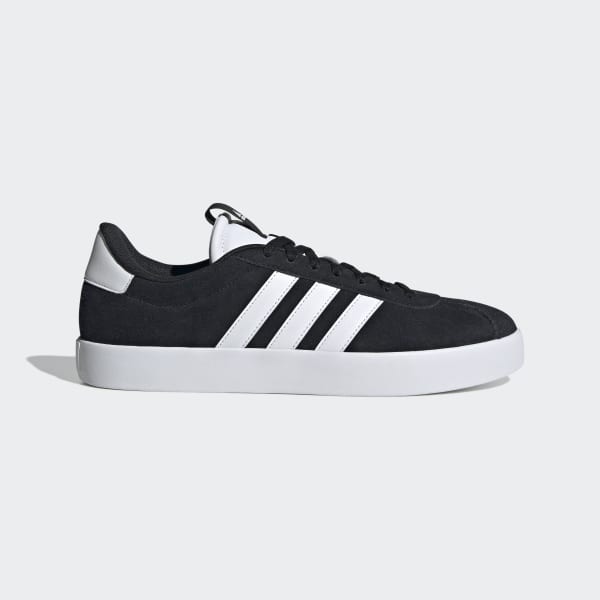 Adidas black court shoes sale