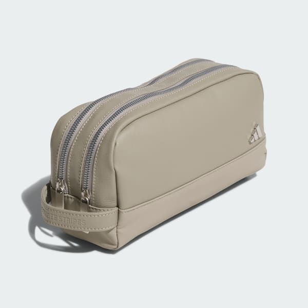 Beige Two-Way Zip Pouch