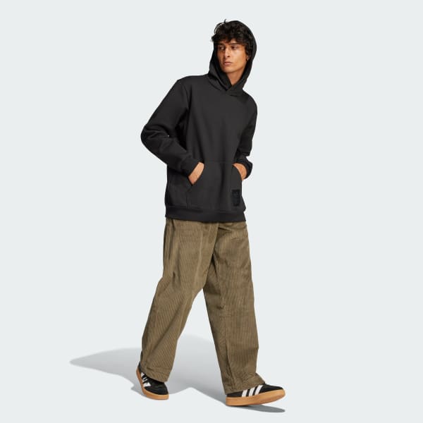 Siyah Fashion Oversized Graphic Kapüşonlu Üst