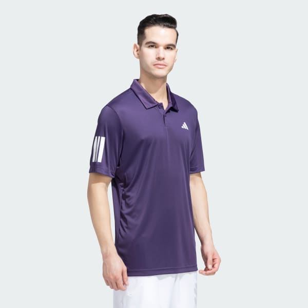 Purple Club 3 Stripes Polo Shirt