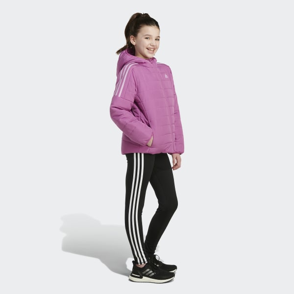 🧥 adidas US Cozy | - Purple 3-Stripes Puffer 🧥 Training Jacket Kids\' | adidas