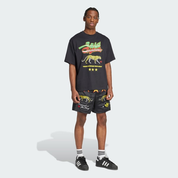 Negro Polo adidas Originals Champions Estampado
