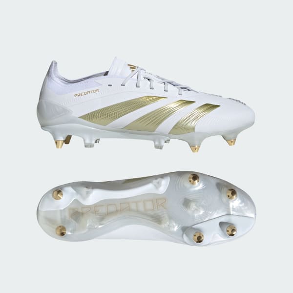 Vit Predator Elite Soft Ground Fotbollsskor