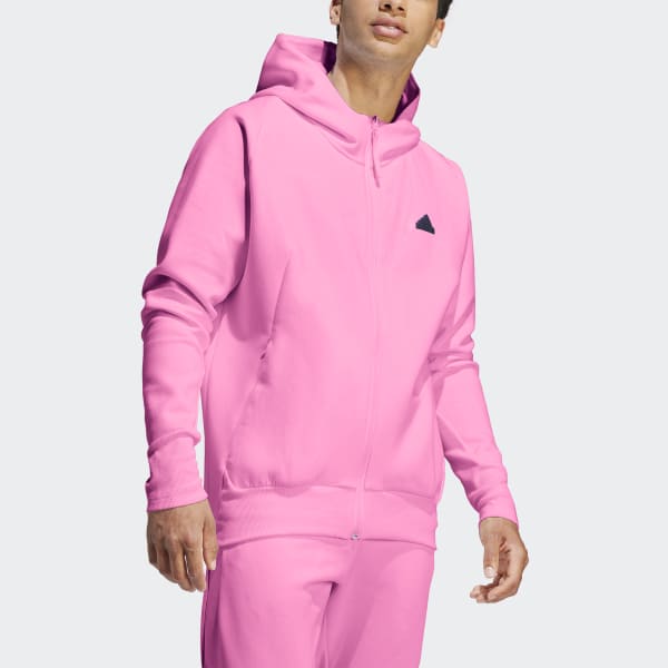 adidas Z.N.E. Premium Full-Zip Hooded Track Jacket - Pink | adidas 