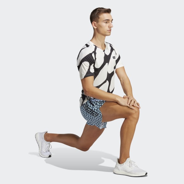 Blau adidas x Marimekko Run Icons 3-Streifen Shorts