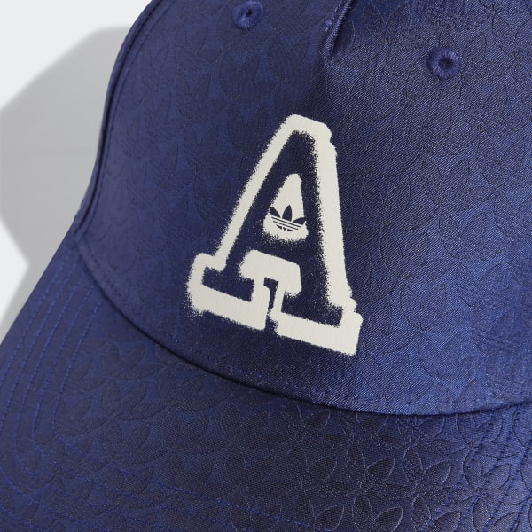 Blue Trefoil Jacquard Monogram Baseball Cap