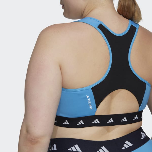Niebieski Powerreact Training Medium-Support Techfit Bra (Plus Size) F6305