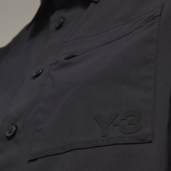 Svart Y-3 Classic Chest Logo Button-Down Shirt MMB29