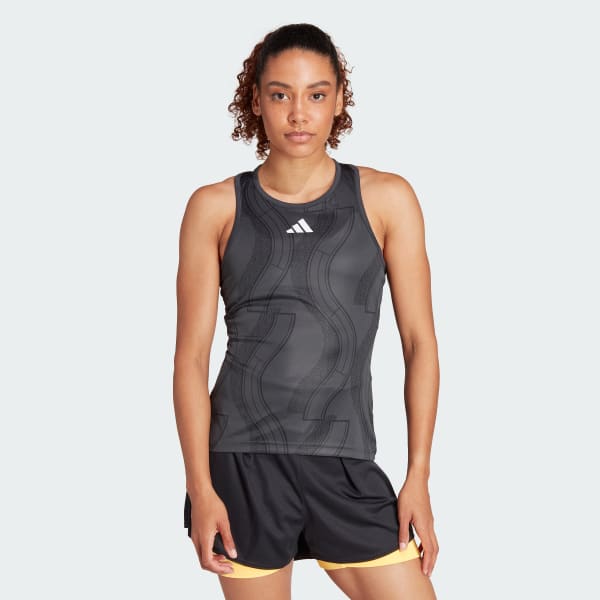 Gris Playera sin Mangas Club para Tenis Estampada
