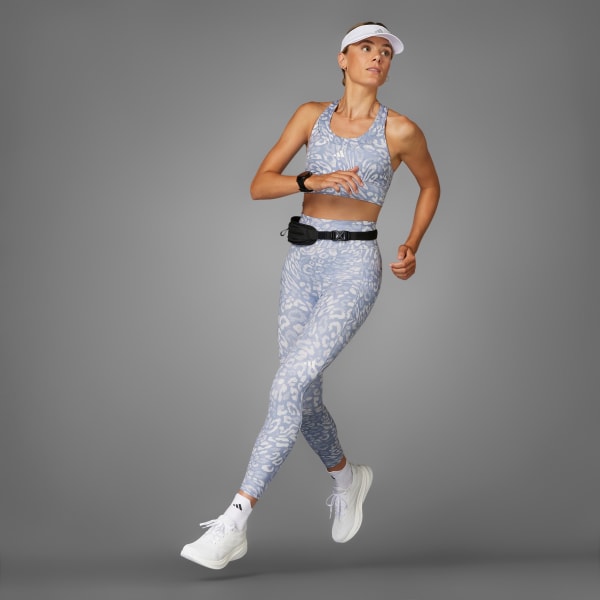 Grey Own the Run Print 7/8 Leggings
