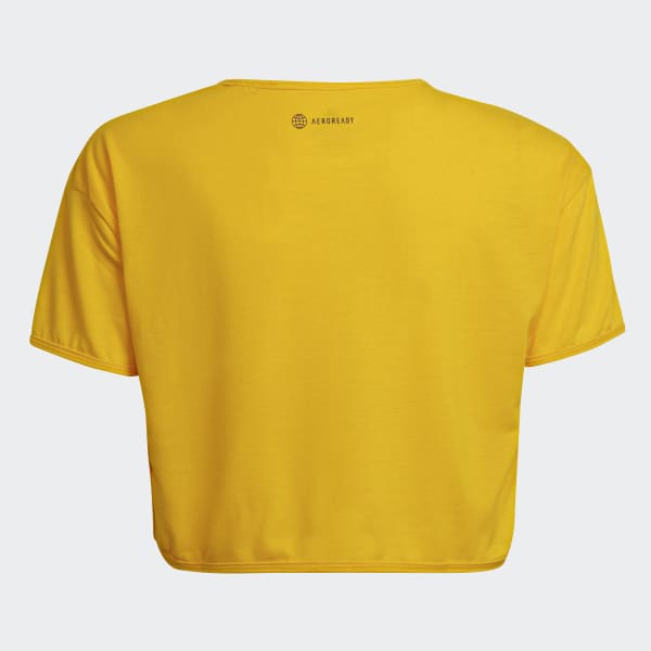 Yellow AEROREADY Power Training Cropped Logo Tee NQ013