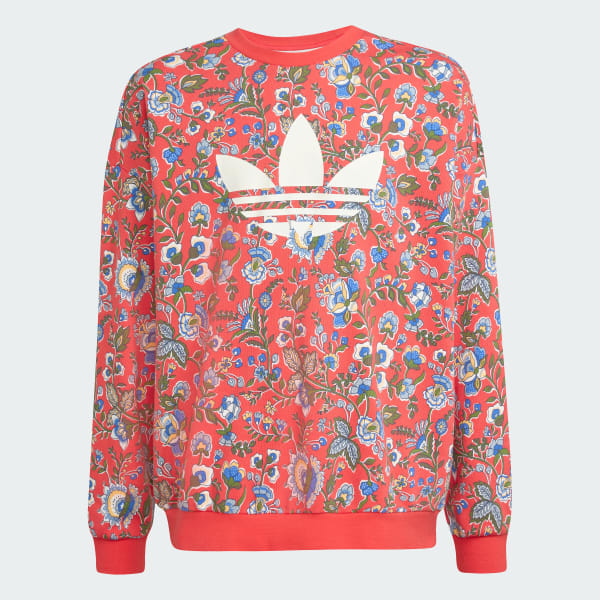 adidas Originals X Liberty London Crew Kids - Red | Free