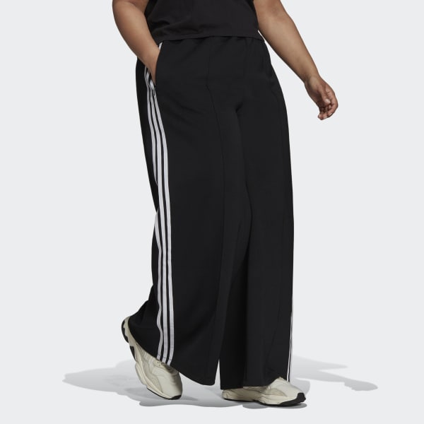 adidas Relaxed Wide-Leg Primeblue Pants (Plus Size) - Black