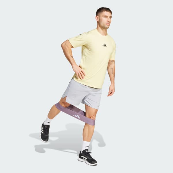 Yellow PrimeLift 3-Stripes Tee