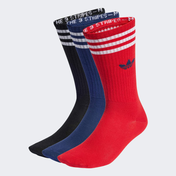 adidas Solid Crew Socks 3 - Black | Unisex | adidas