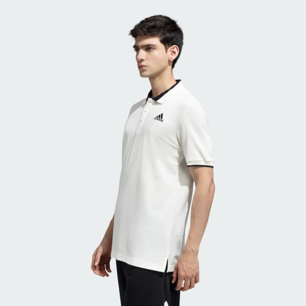 White Essentials Core Polo Tee