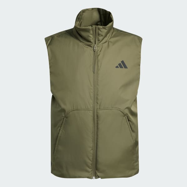 adidas City Tech CLIMAWARM Padded Insulated Vest - Green | Free