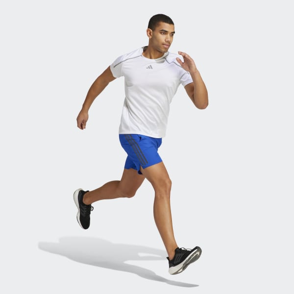 adidas Run Icon Full Reflective 3-Streifen Shorts - Blau | adidas ...
