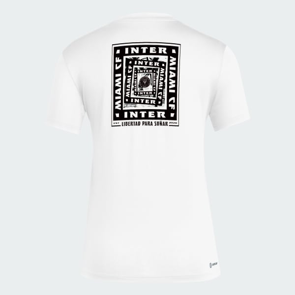 adidas Inter Miami CF Short Sleeve Tee - White | Free Shipping