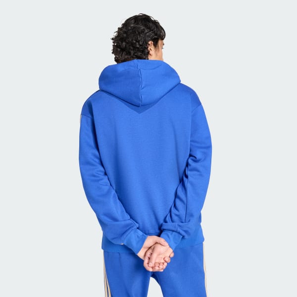Bleu Sweat-shirt à capuche molleton Italie DNA