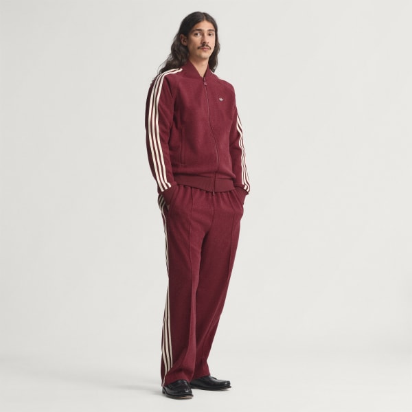 【美品】adidas トラックパンツ　バーガンディ アディダス プレミアム トラックトップ - バーガンディ