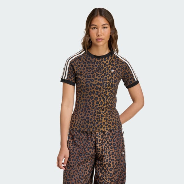 Flerfarget Leopard Cali T-skjorte