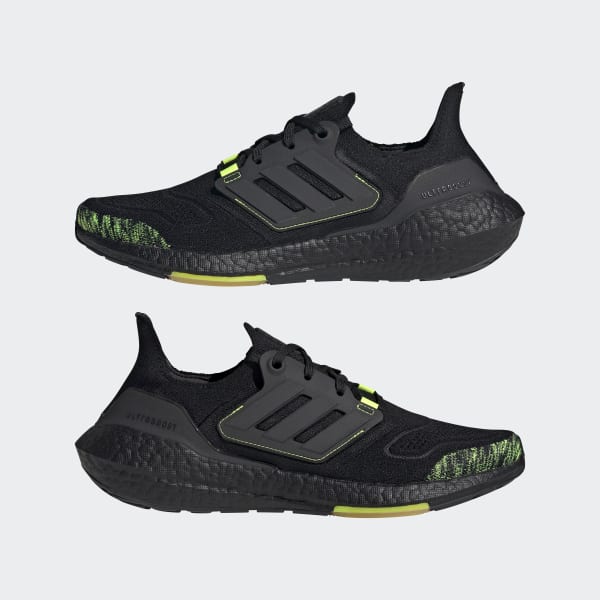 Adidas UltraBoost 22 Black Yellow Men's Sizes New Running Shoe sale