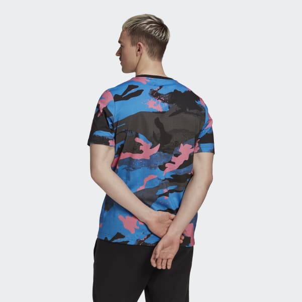 gevoeligheid Vergelden Picasso adidas Camo Series Allover Print Tee - Blue | Men's Lifestyle | adidas US