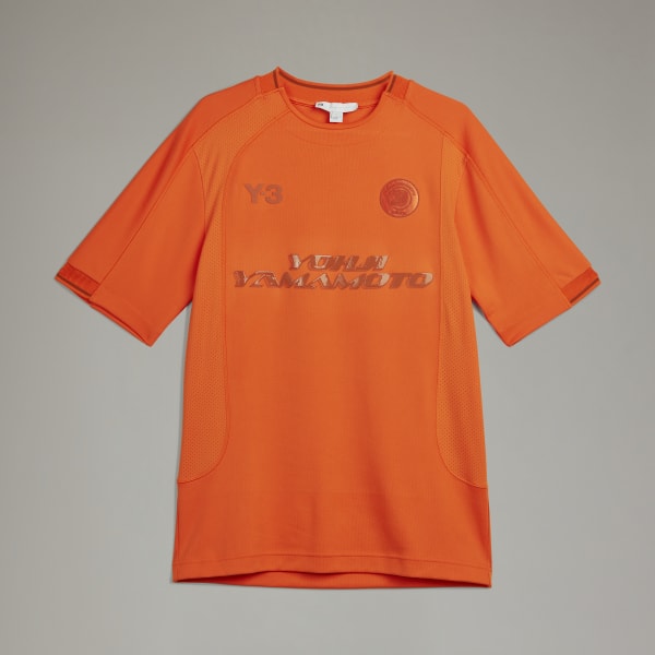 Orange Y-3 Soccer Short Sleeve Tee