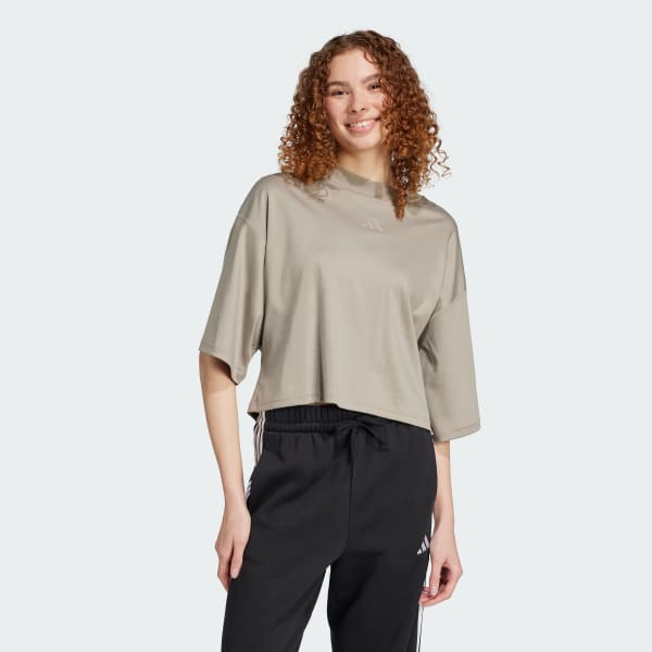 Beige City Escape Loose T-skjorte