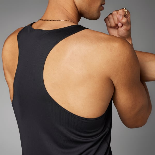 Negro Playera sin Mangas Run It
