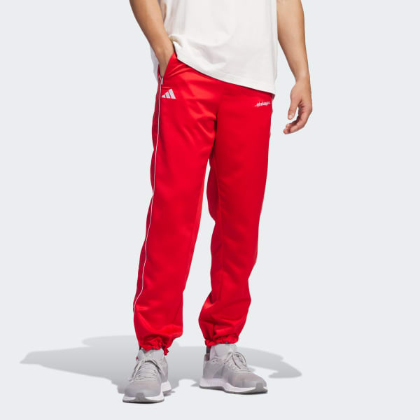 Red satin joggers store