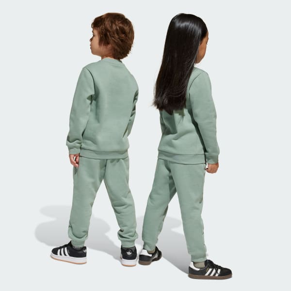 Verde Conjunto Moletom Gola Careca Infantil