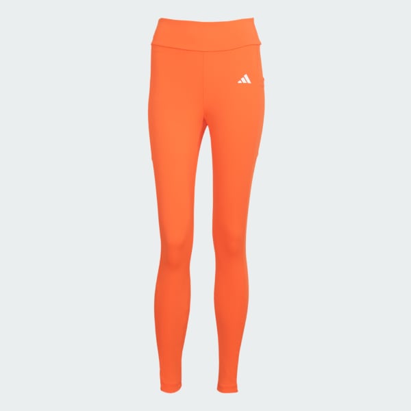 Laranja Calça Legging 3 Listras Com Bolso