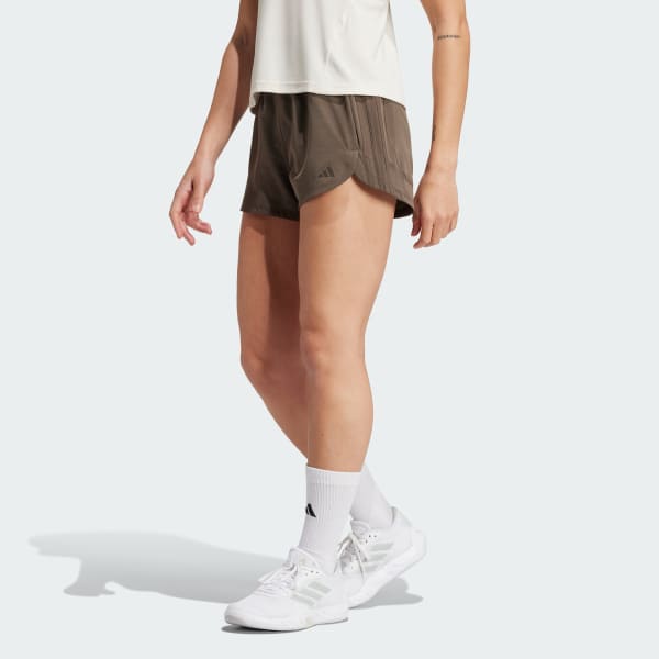 Groen Pacer Training 3-Stripes Geweven High-Rise Short