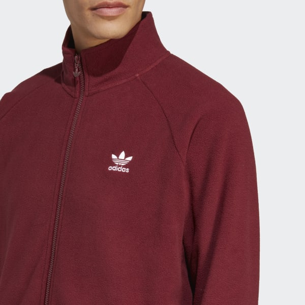 Burgundy Adicolor Classics Trefoil Teddy Fleece jakke