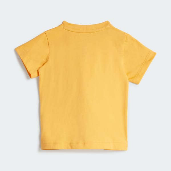 Laranja Conjunto Shorts Camiseta Infantil