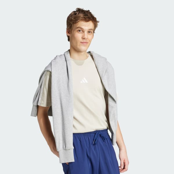 Beige Playera Essentials 3 Franjas Tejido Jersey